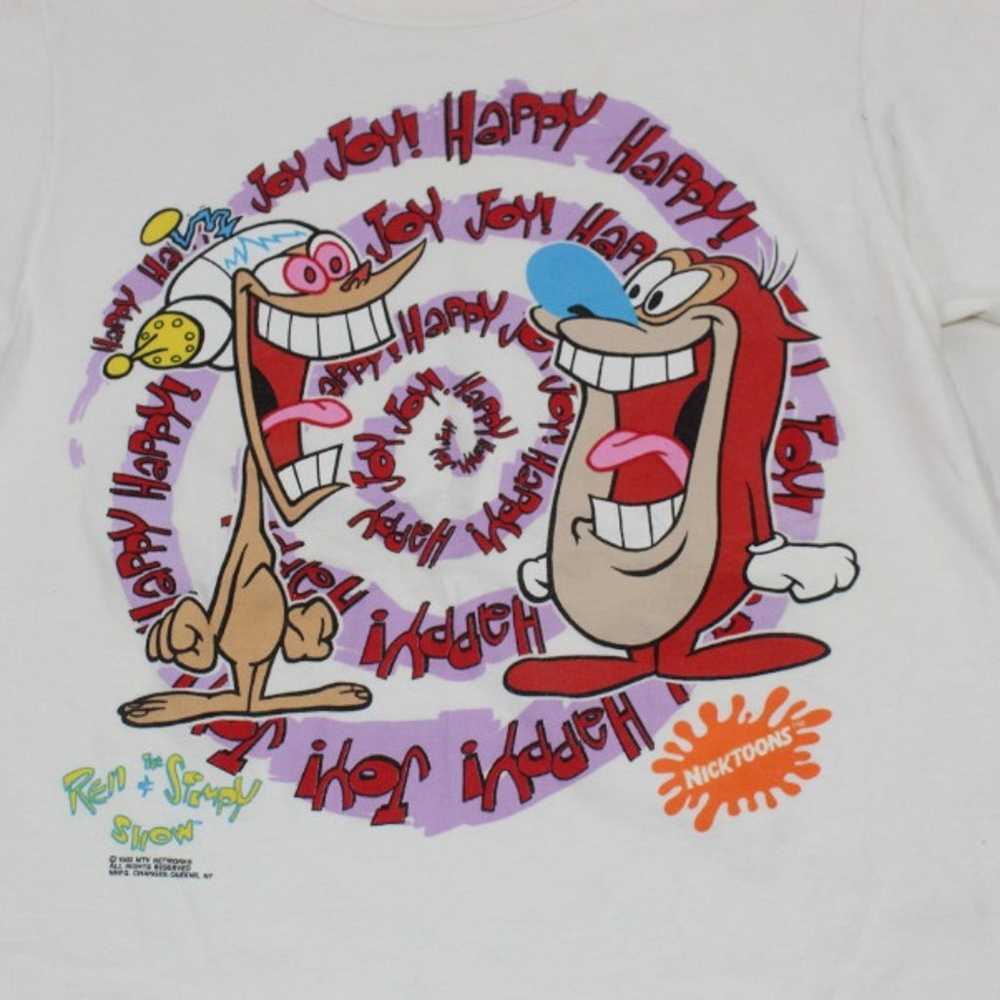 1992 Ren & Stimpy Happy Joy Shirt Sz S Vintage - image 2