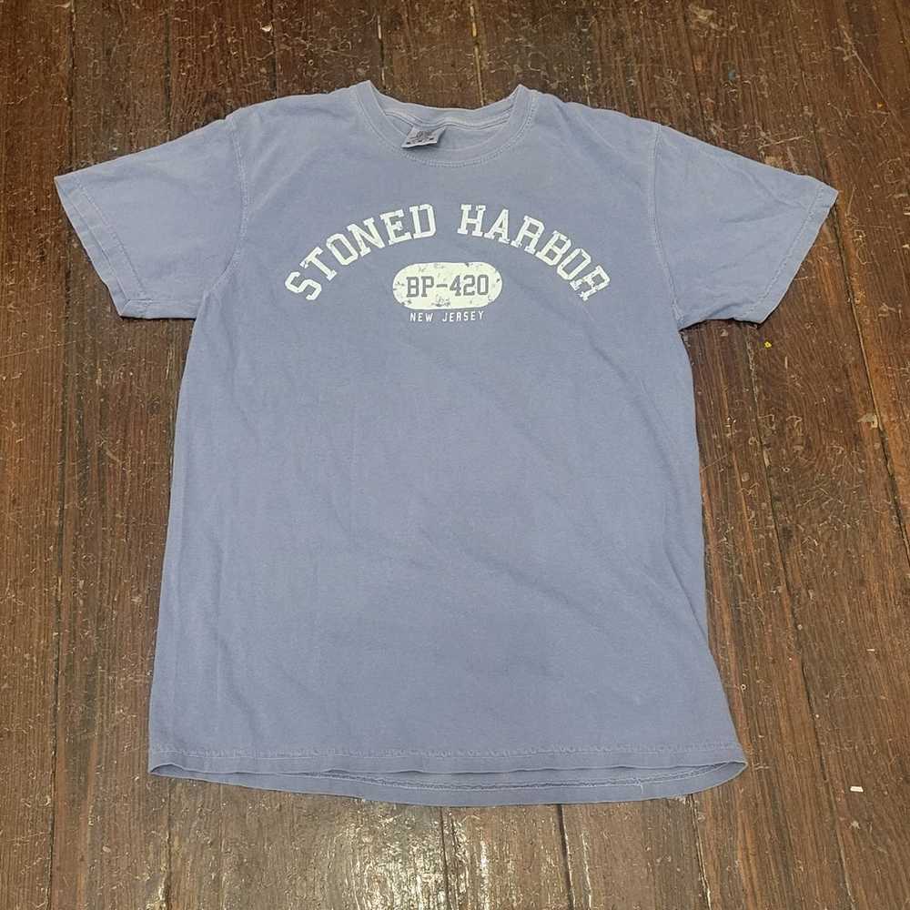 Vintage 420 New Jersey Shore Weed Beach Patrol T … - image 1