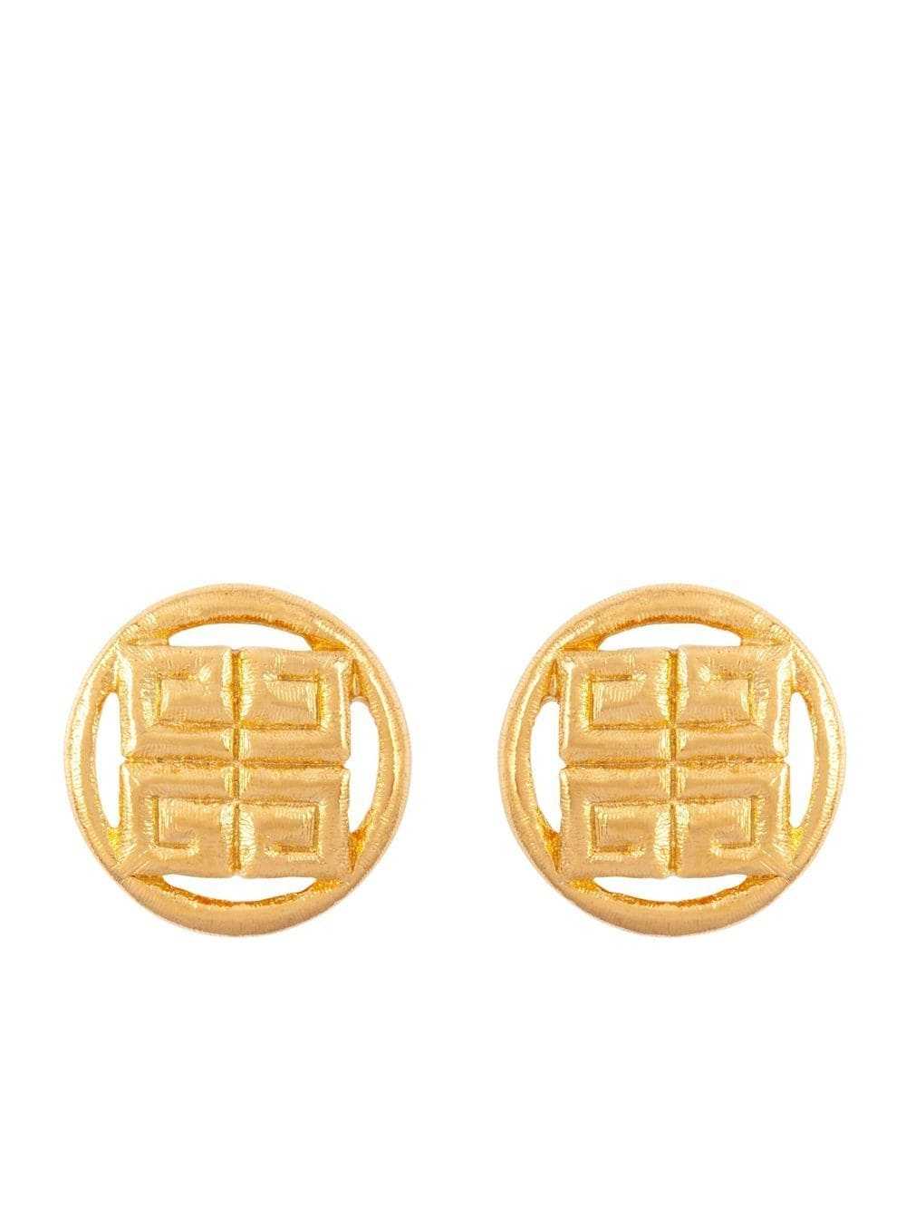Givenchy Pre-Owned 1980s 4G clip-on earrings - Go… - image 1
