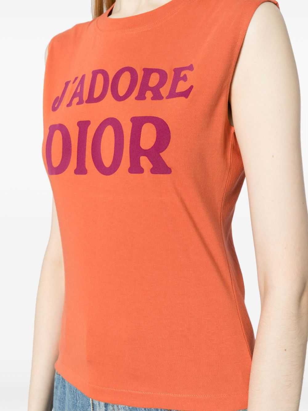 Christian Dior Pre-Owned 2002 slogan-print tank t… - image 5