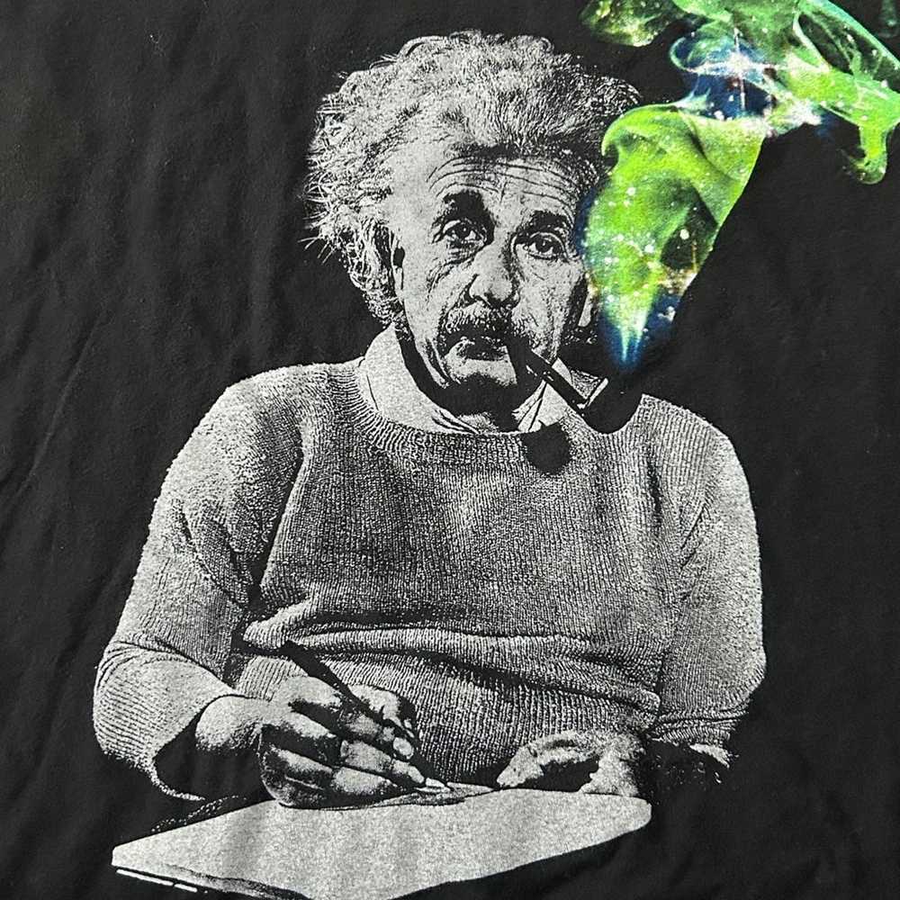Y2k Einstein smoking a pipe cool graphic t Shirt … - image 2