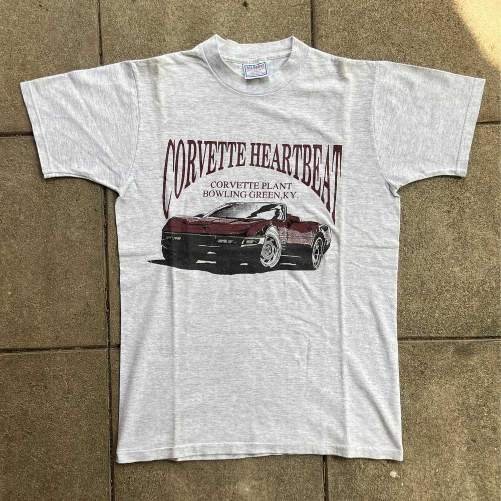Vintage Corvette Heartbeat Car T-Shirt - image 1