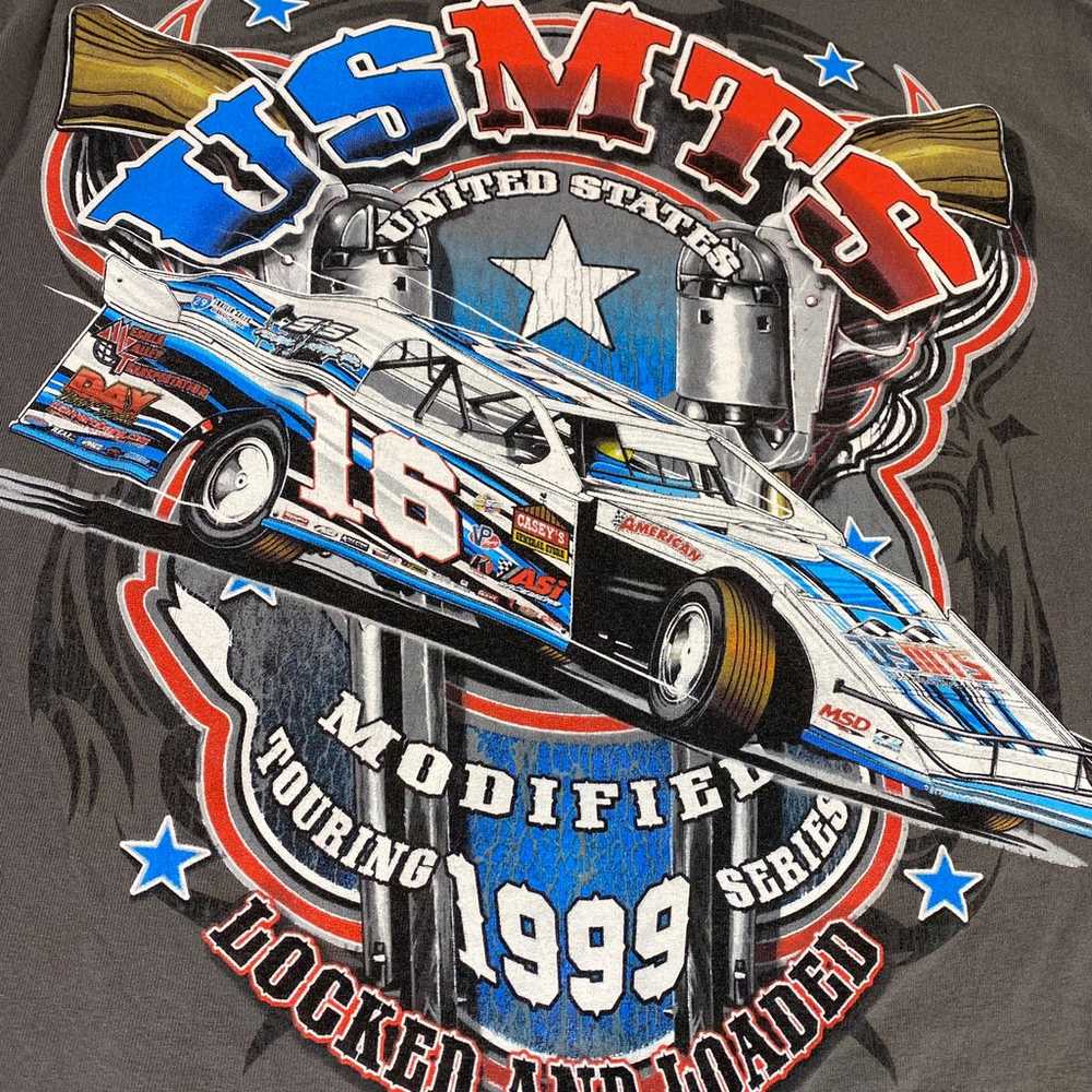 Vintage 1999 Modified Car Racing Tour T Shirt Gre… - image 2