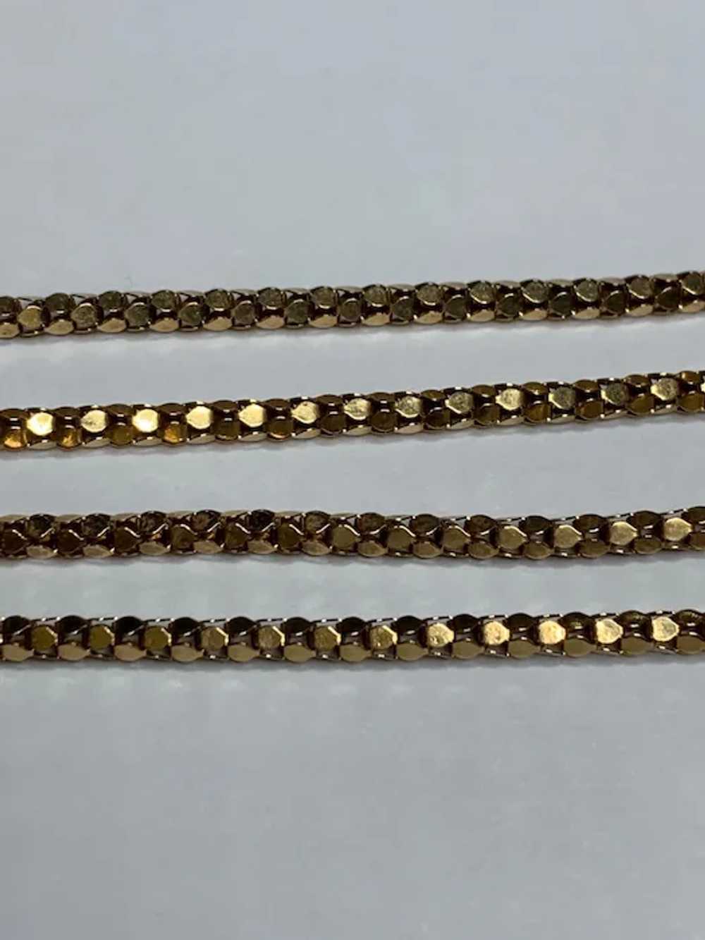 French 18 K gold snake link  chain  extra long - image 2