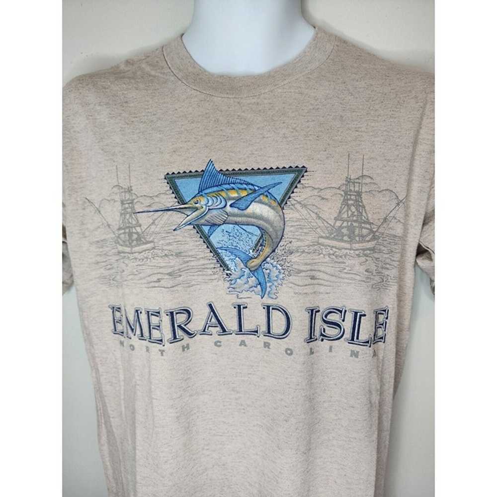 Vintage 1995 Emerald Isle Travel T-shirt Size Med… - image 5
