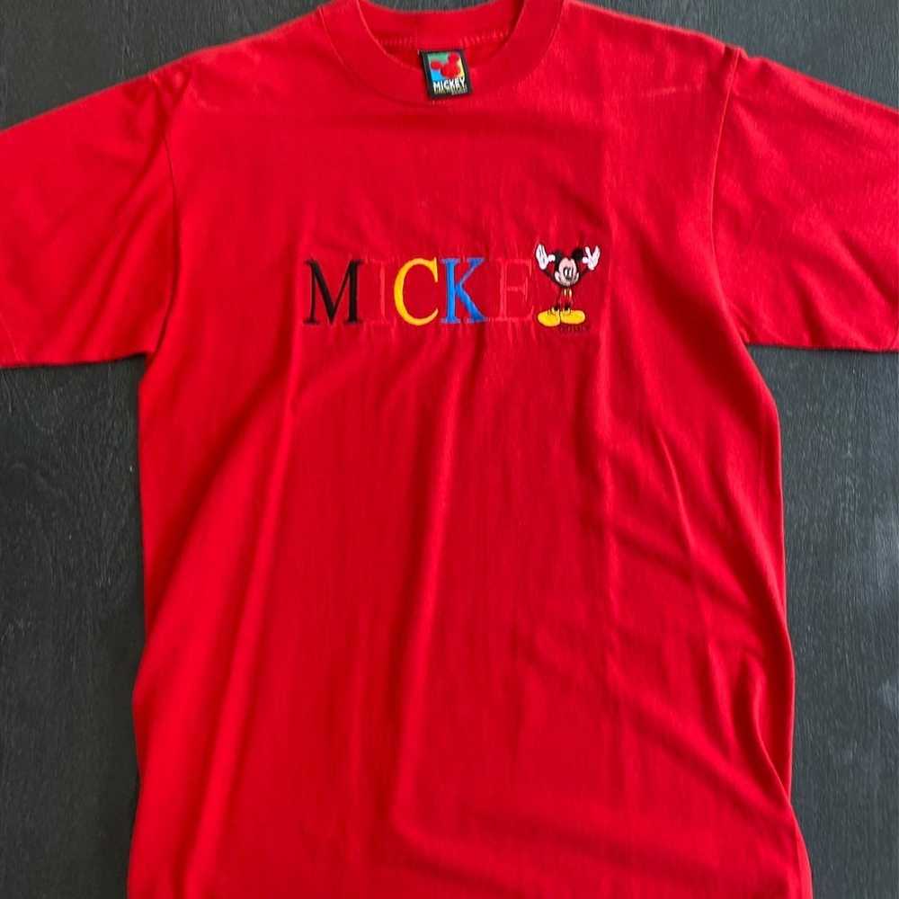VINTAGE Mickey Unlimited embroidered T-shirt - image 1