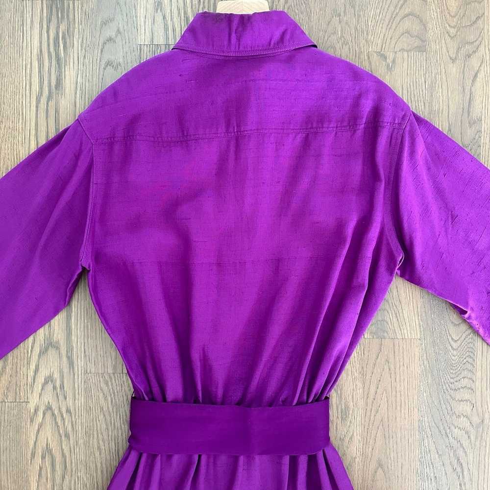 Vintage 70s Anne Klein 100% Silk Shantung Shirt D… - image 8