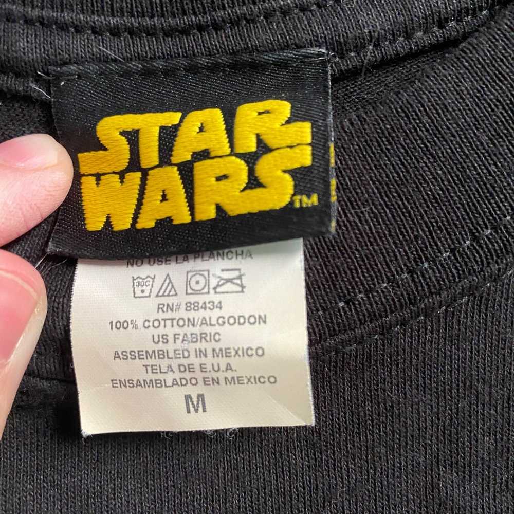 Vintage Y2K Star Wars Yoda Lucasfilm Black T Shir… - image 4