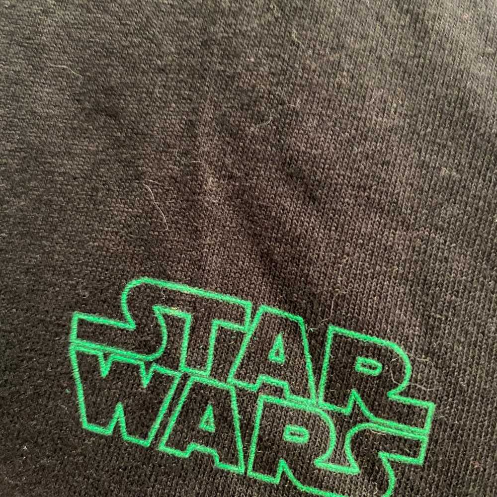 Vintage Y2K Star Wars Yoda Lucasfilm Black T Shir… - image 5