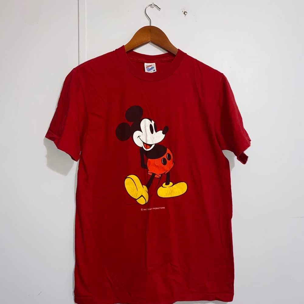 Vintage 90’s Disney Mickey Mouse Single Stitch Sh… - image 1