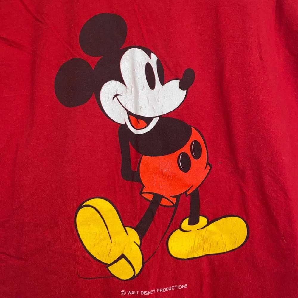 Vintage 90’s Disney Mickey Mouse Single Stitch Sh… - image 2