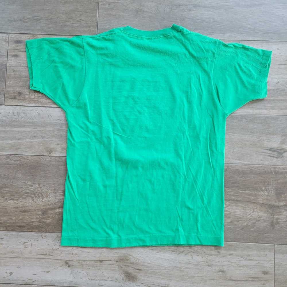 Vintage 80s Bald is Beautiful Green T Shirt Singl… - image 5