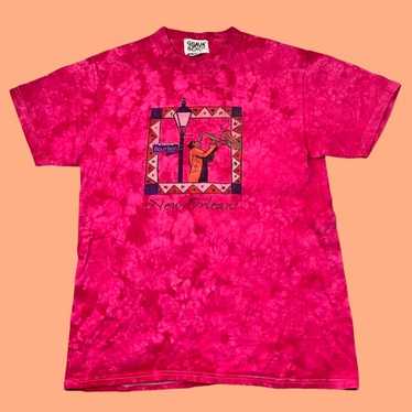 Vintage 90s New Orleans tie dye t-shirt - image 1
