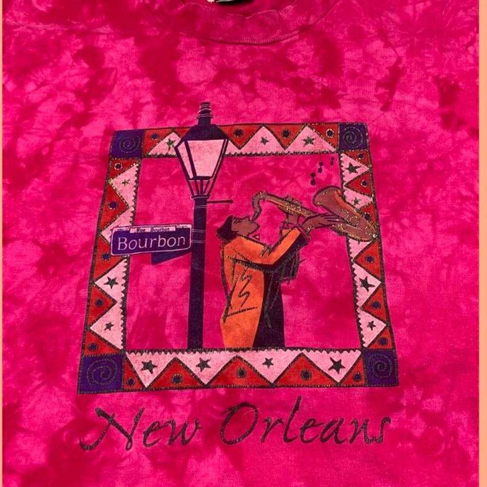 Vintage 90s New Orleans tie dye t-shirt - image 2