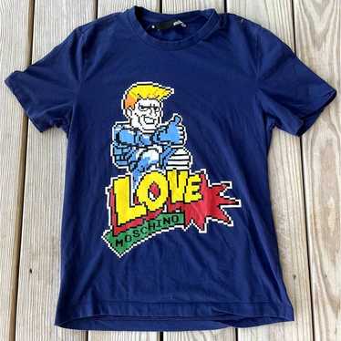 Love Moschino Designer T-Shirt Robot Cartoon