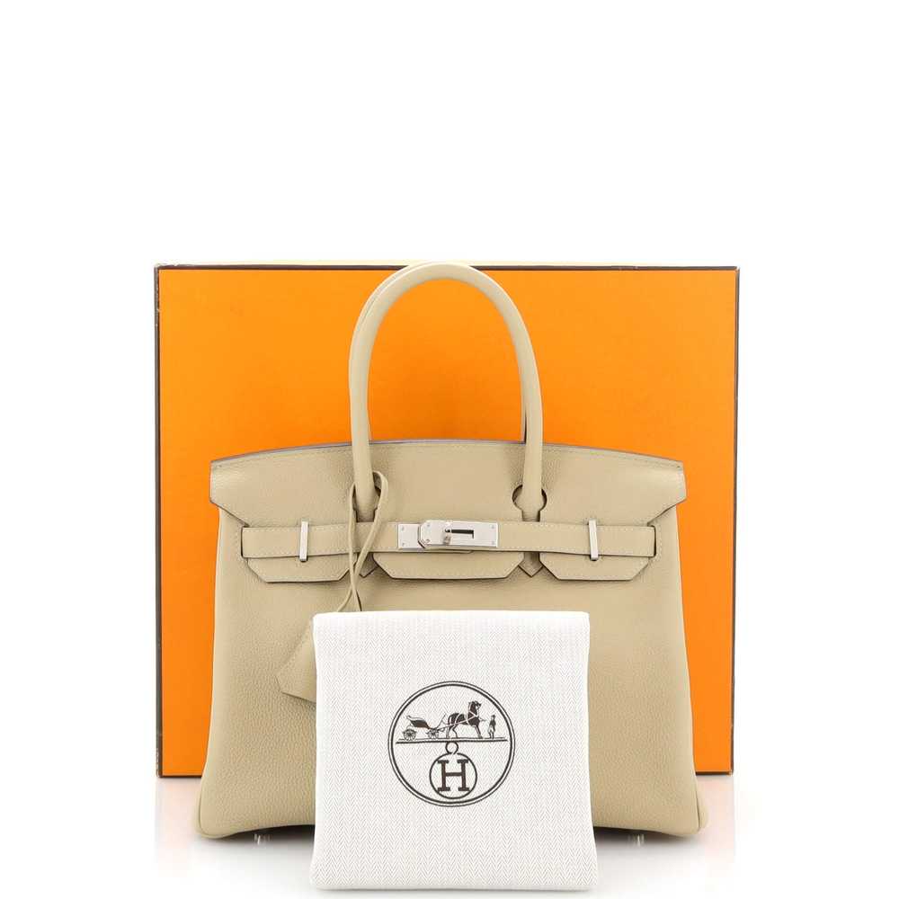 Hermes Birkin Handbag Light Togo with Palladium H… - image 2
