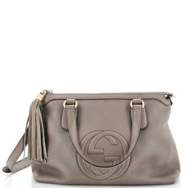 GUCCI Soho Convertible Soft Top Handle Bag Leather
