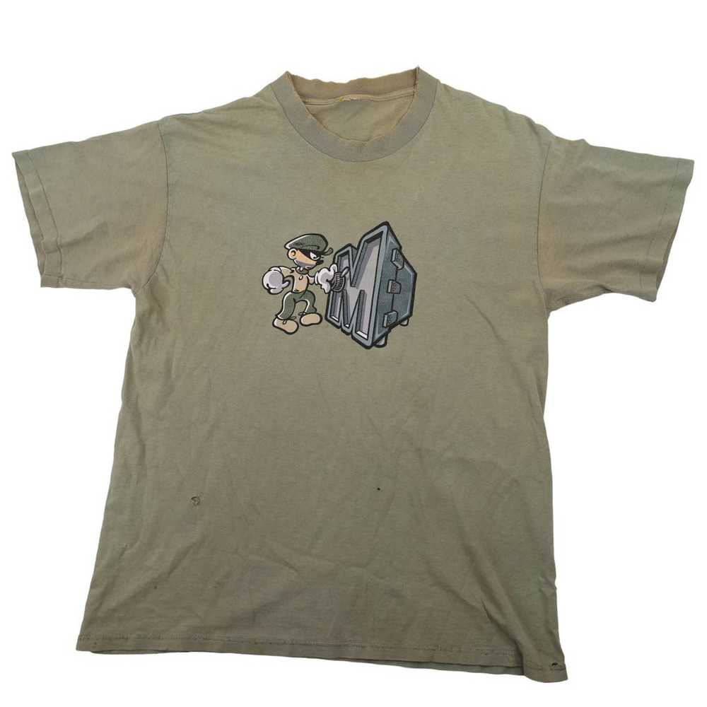Vintage Distressed Mossimo Bandit Graphic T Shirt - image 1
