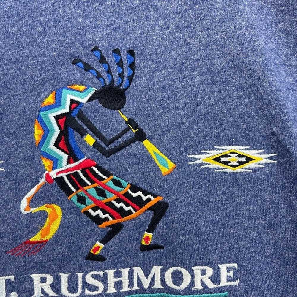 Vintage 90s Mt. Rushmore Embroidered Kokopeli Sou… - image 4