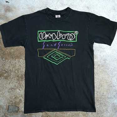 Vtg 90s Umbro T Shirt Sand Soccer Single Stitch N… - image 1