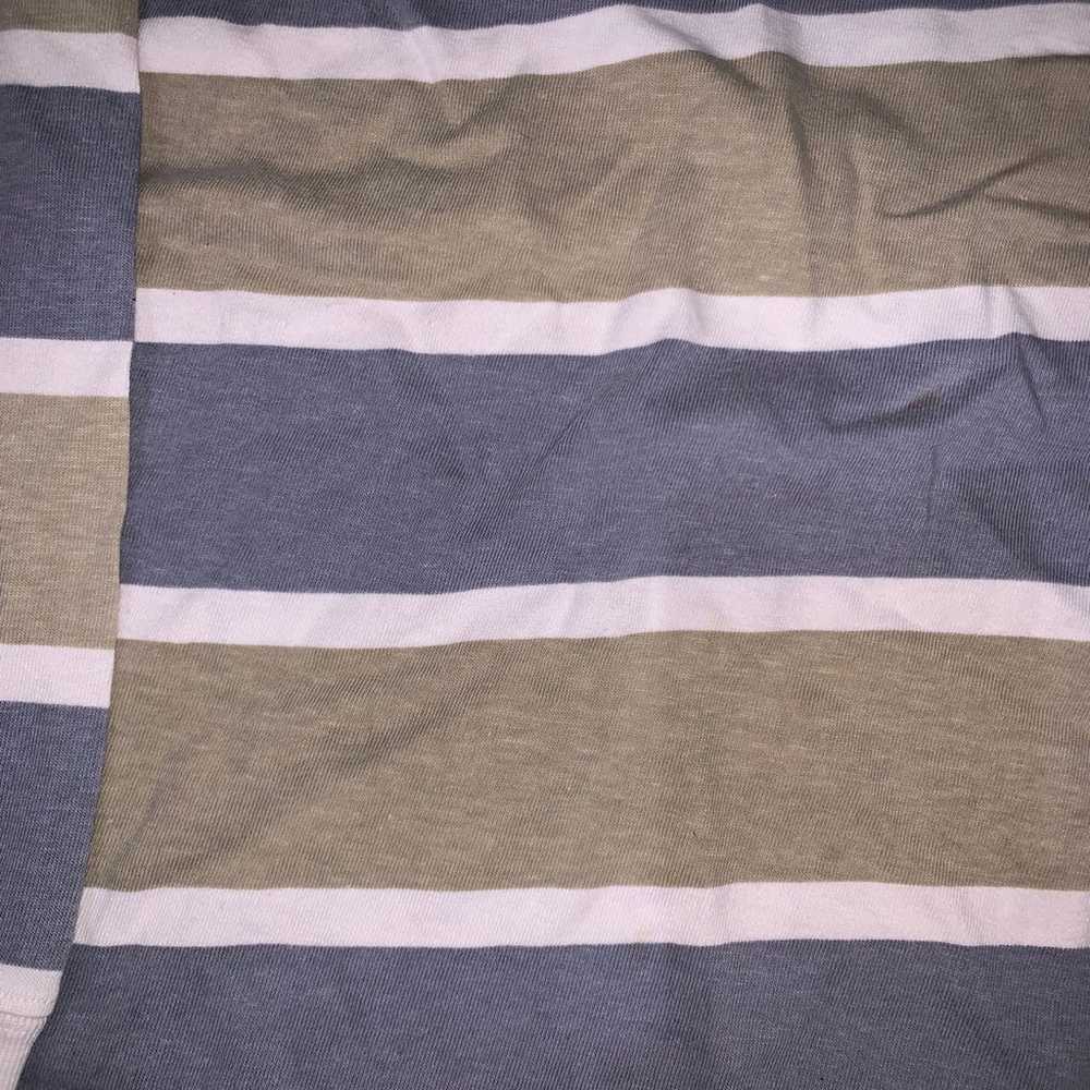 Vintage Guess Jeans Co Green Blue Striped Longsle… - image 5