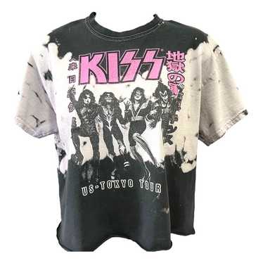 KISS Concert Bleached Cutt-Off T-Shirt 2019 Vintag