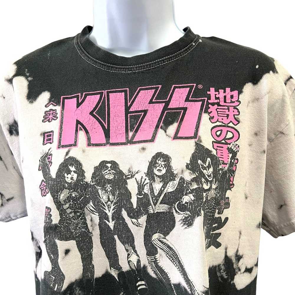 KISS Concert Bleached Cutt-Off T-Shirt 2019 Vinta… - image 3