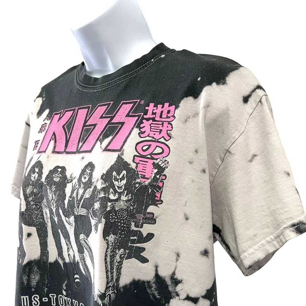 KISS Concert Bleached Cutt-Off T-Shirt 2019 Vinta… - image 4