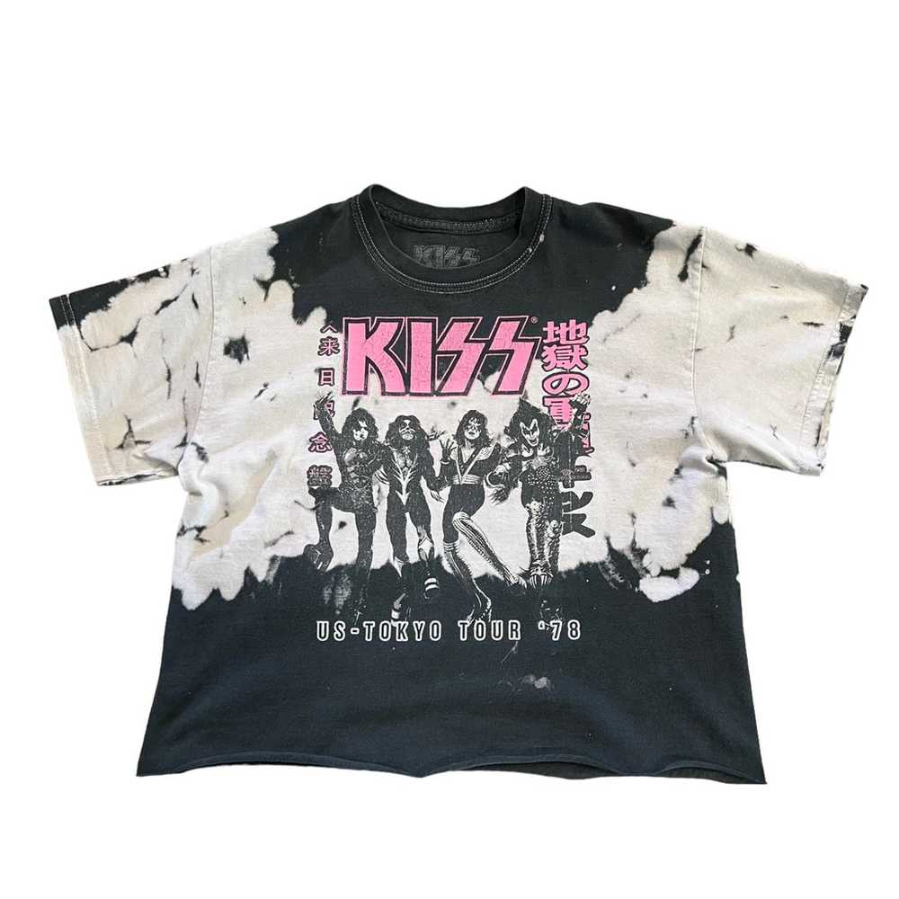 KISS Concert Bleached Cutt-Off T-Shirt 2019 Vinta… - image 5