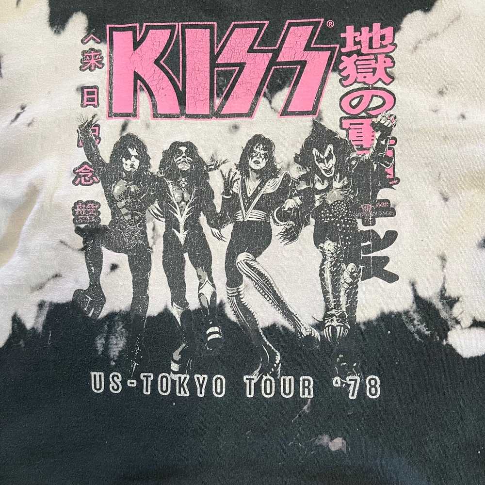 KISS Concert Bleached Cutt-Off T-Shirt 2019 Vinta… - image 6