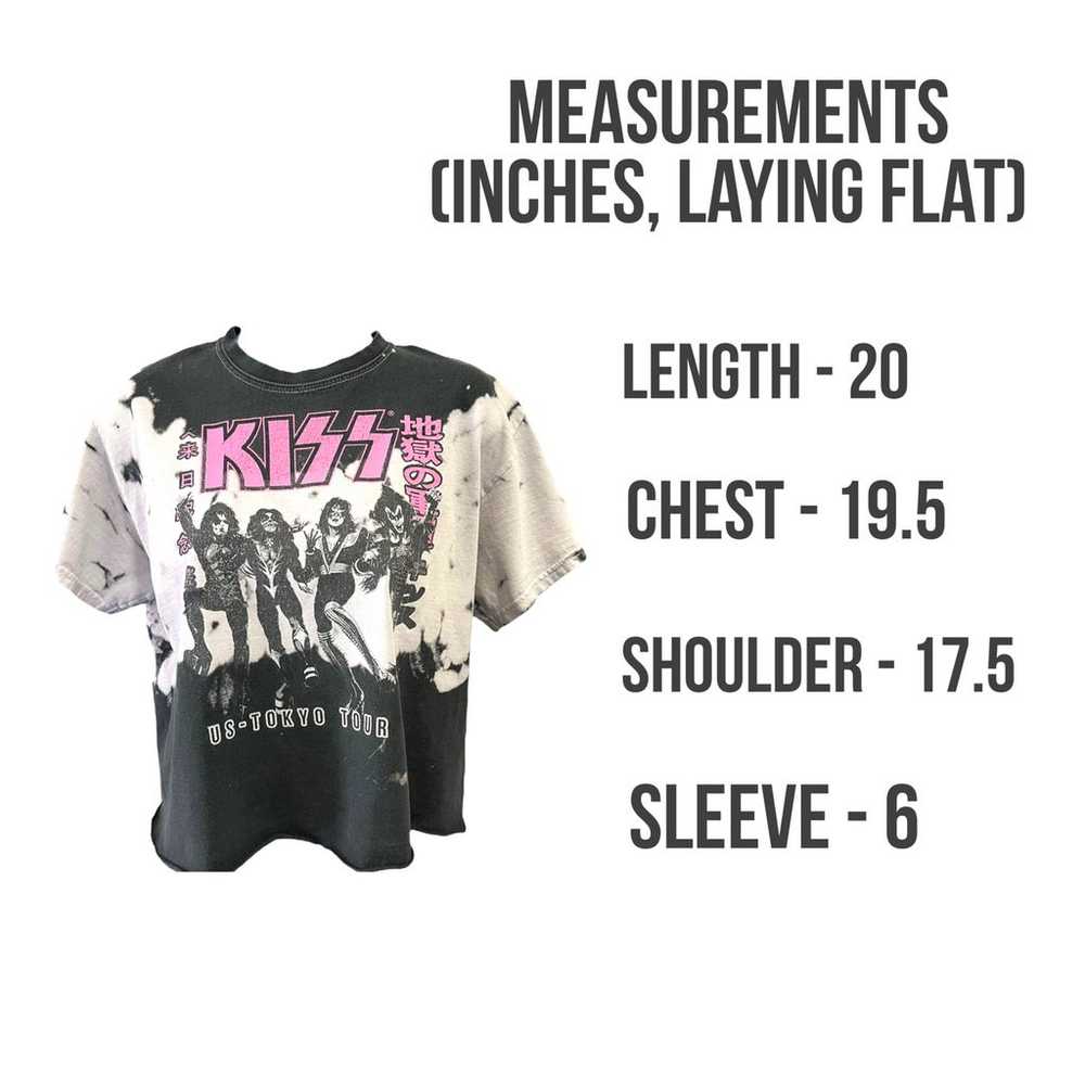 KISS Concert Bleached Cutt-Off T-Shirt 2019 Vinta… - image 8