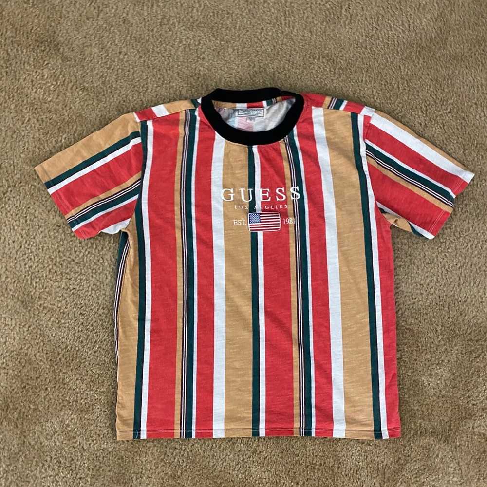 Vintage Guess Striped Tshirt size Medium - image 1