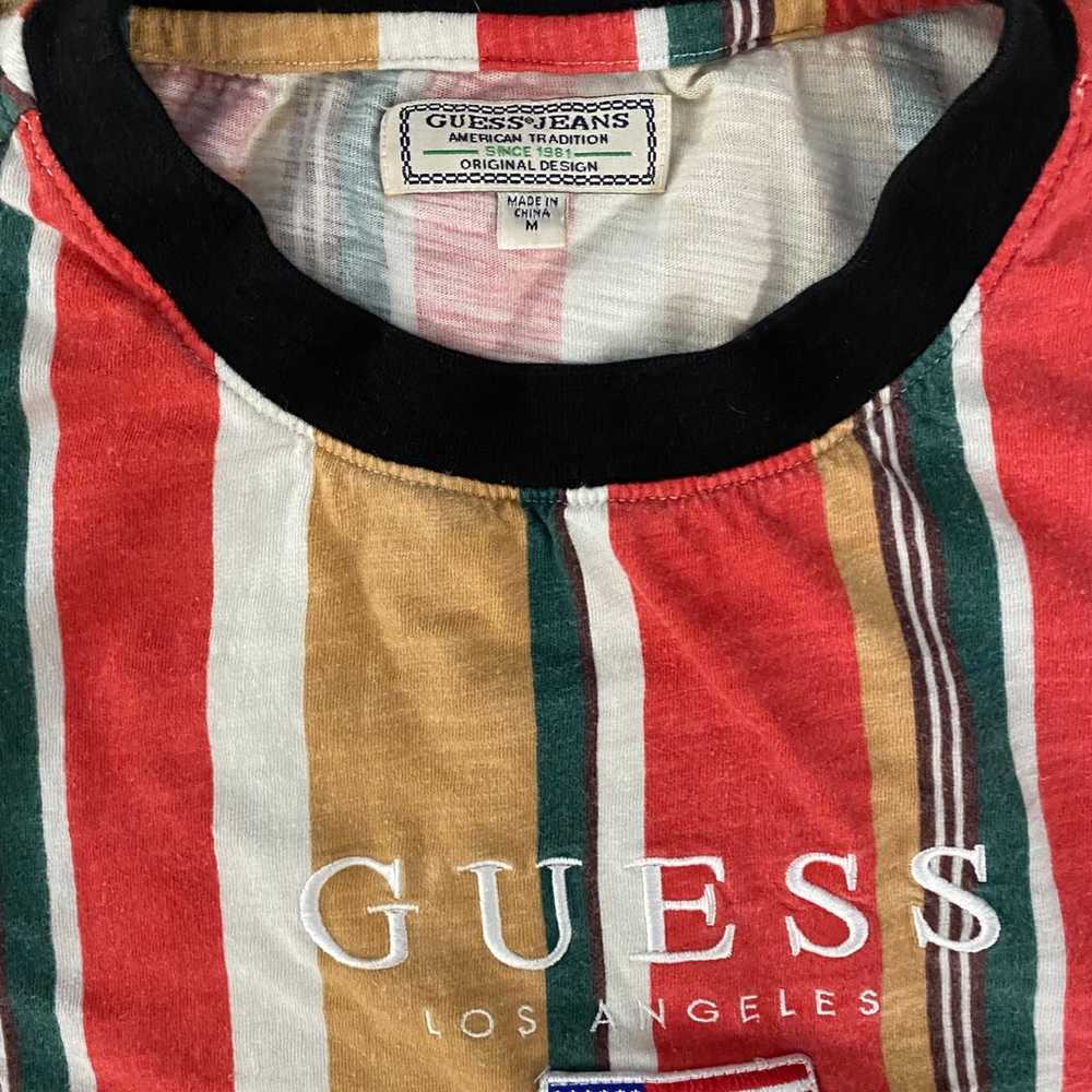 Vintage Guess Striped Tshirt size Medium - image 2