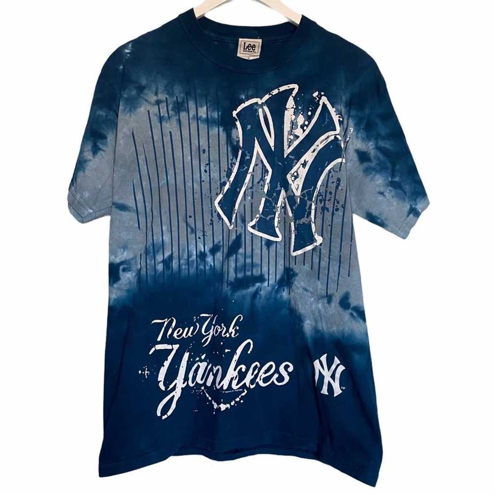 Vintage 90s Lee NY Yankees Tie Dye Shirt - image 1