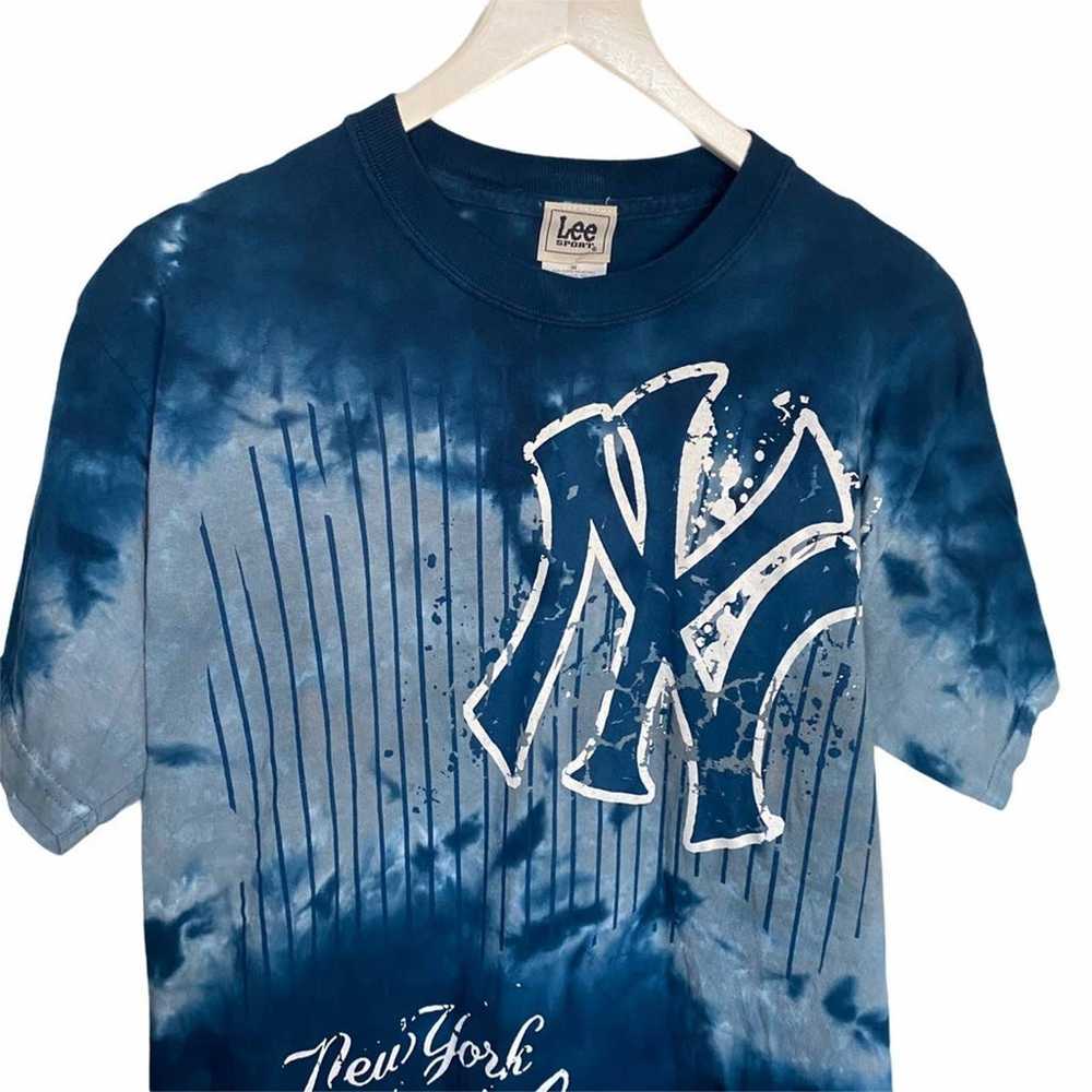 Vintage 90s Lee NY Yankees Tie Dye Shirt - image 2