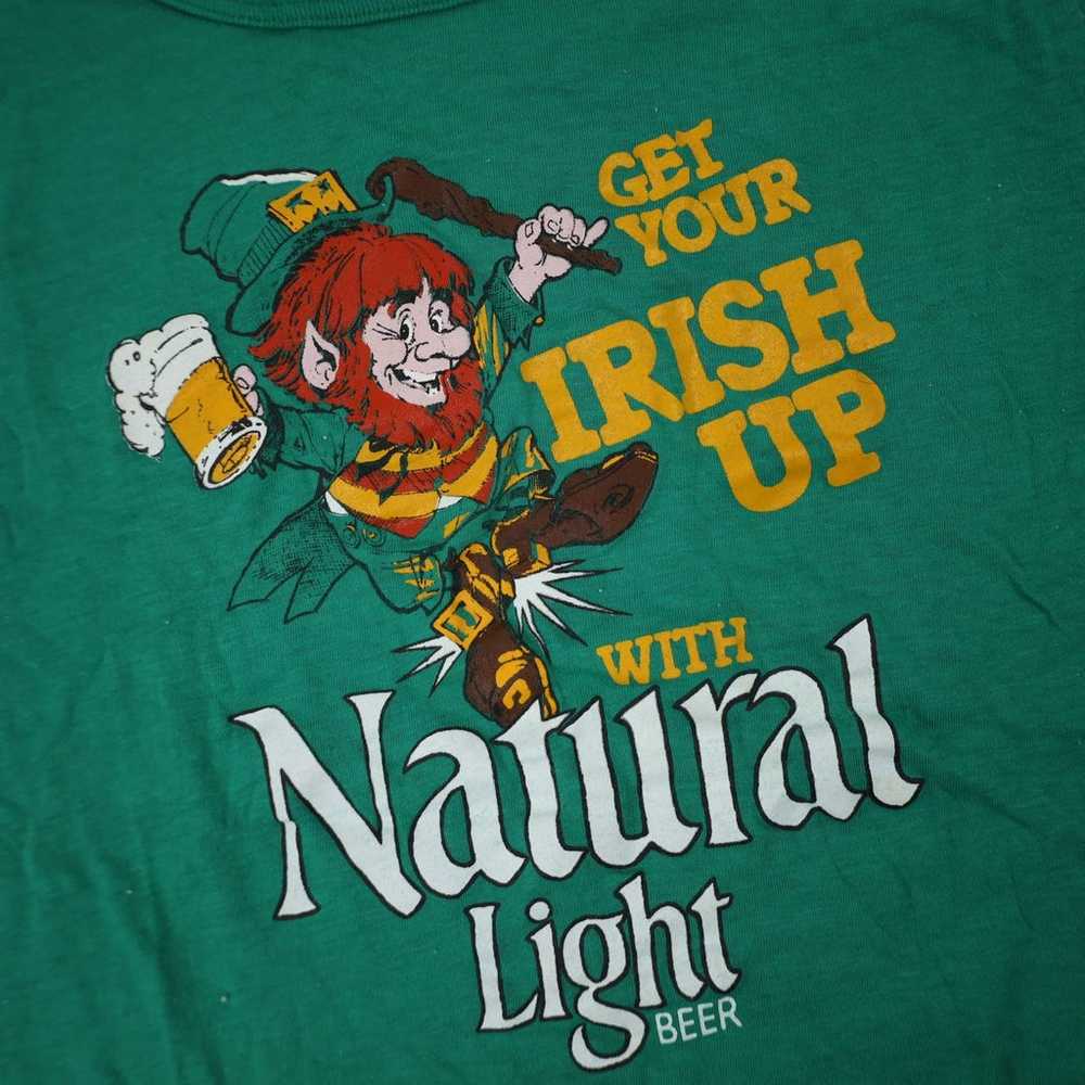 Vintage Natural Light St. Patrick's Day Graphic T… - image 3