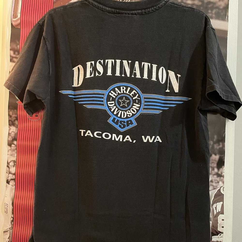 Vintage Harley Davidson Tacoma Washington 95' Tee - image 2