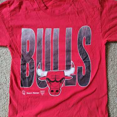 Vintage Chicago Bulls Shirt Team Hanes Single Sti… - image 1