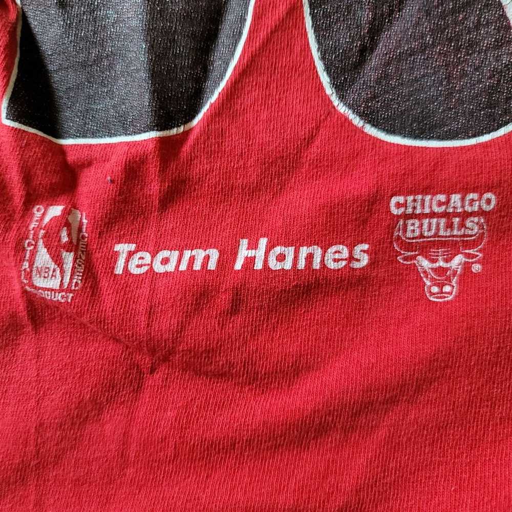 Vintage Chicago Bulls Shirt Team Hanes Single Sti… - image 3