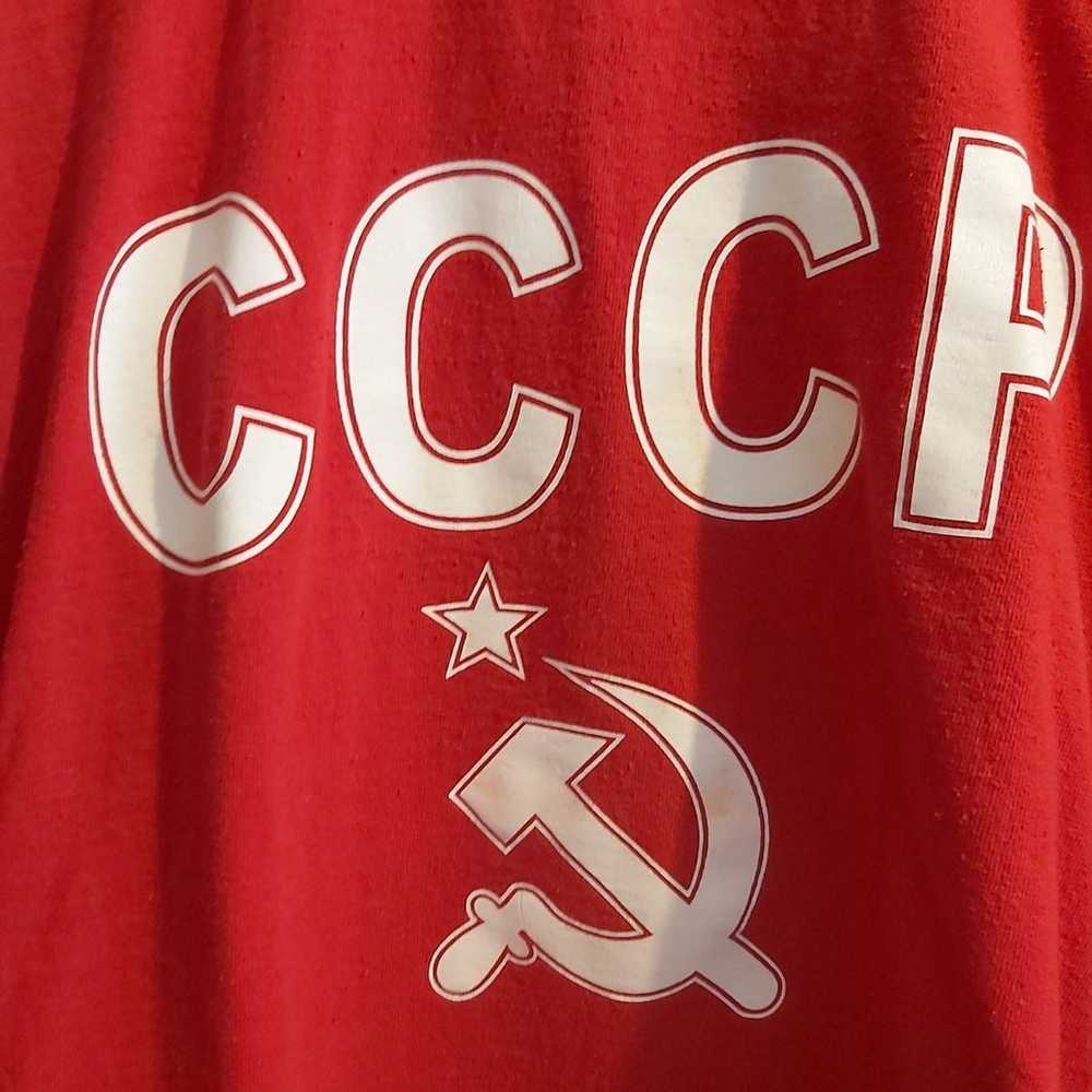 Vintage Russia Communist CCCP Short Sleeve Shirt … - image 2