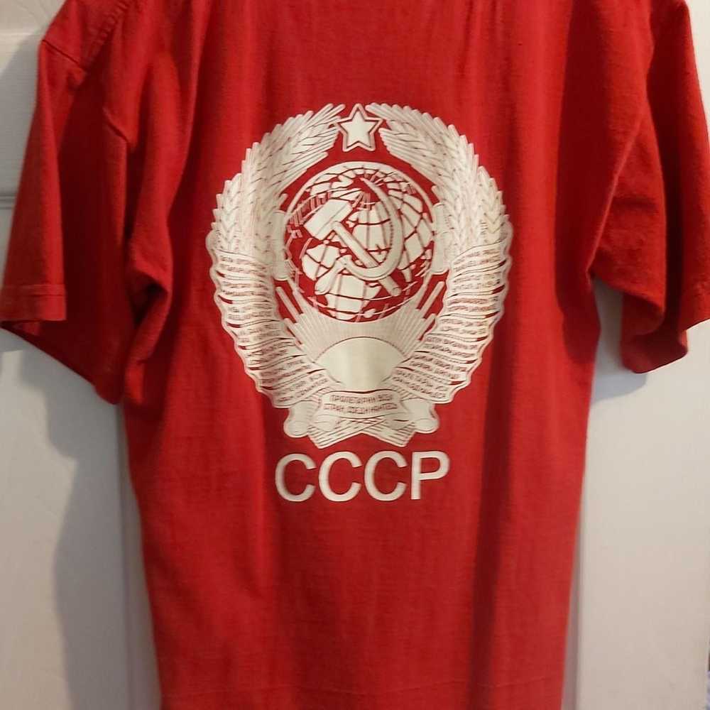 Vintage Russia Communist CCCP Short Sleeve Shirt … - image 5