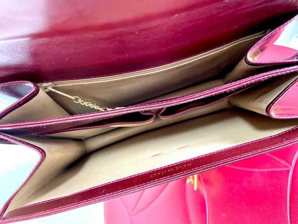 Celine CELINE Vintage wine red shoulder bag with … - image 10