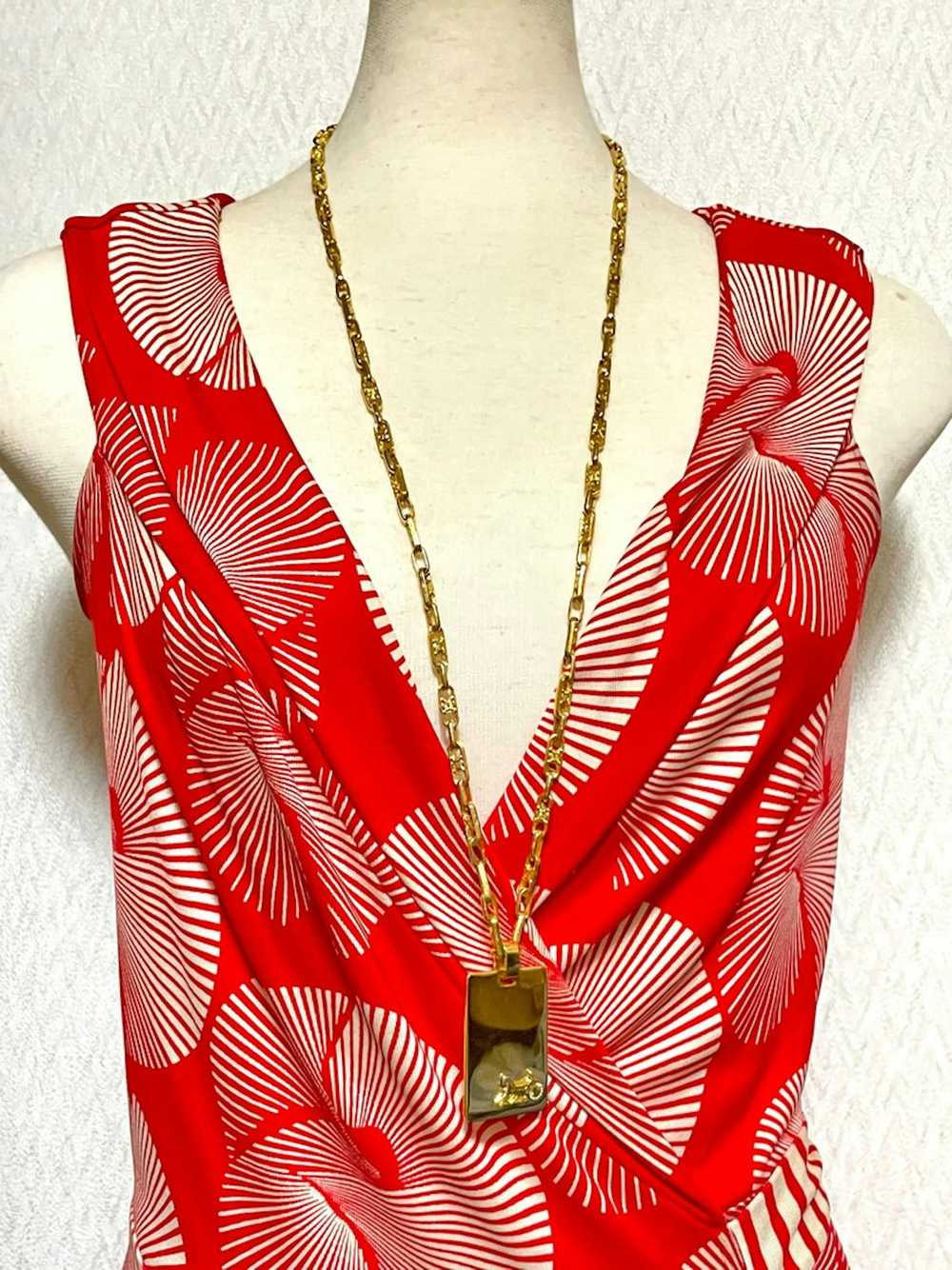 Celine CELINE Vintage golden long necklace with b… - image 8