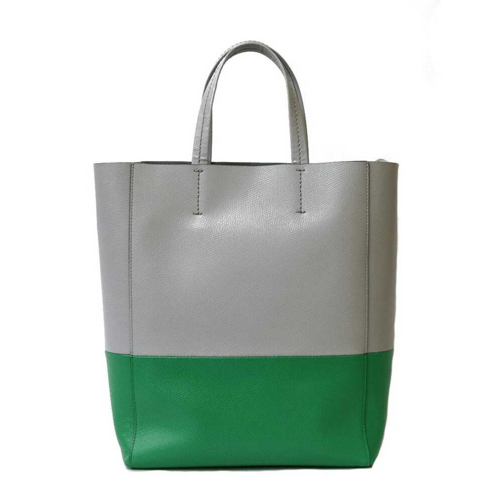 Celine CELINE Vertical Cover Handbag Leather Gray… - image 3