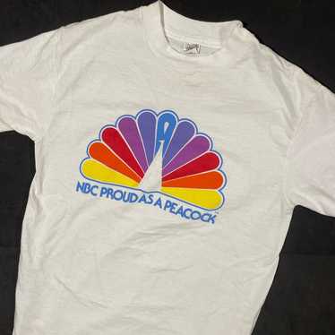 Vintage 80s NBC proud as a peacock graphic pride … - image 1
