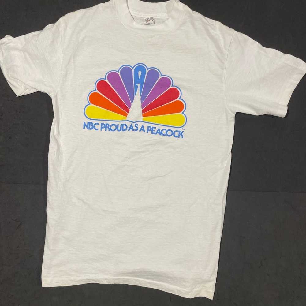 Vintage 80s NBC proud as a peacock graphic pride … - image 2