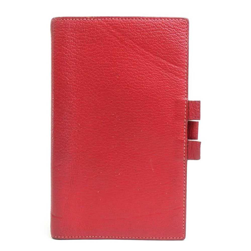Hermes Hermes Notebook Cover Leather Red Unisex - image 1