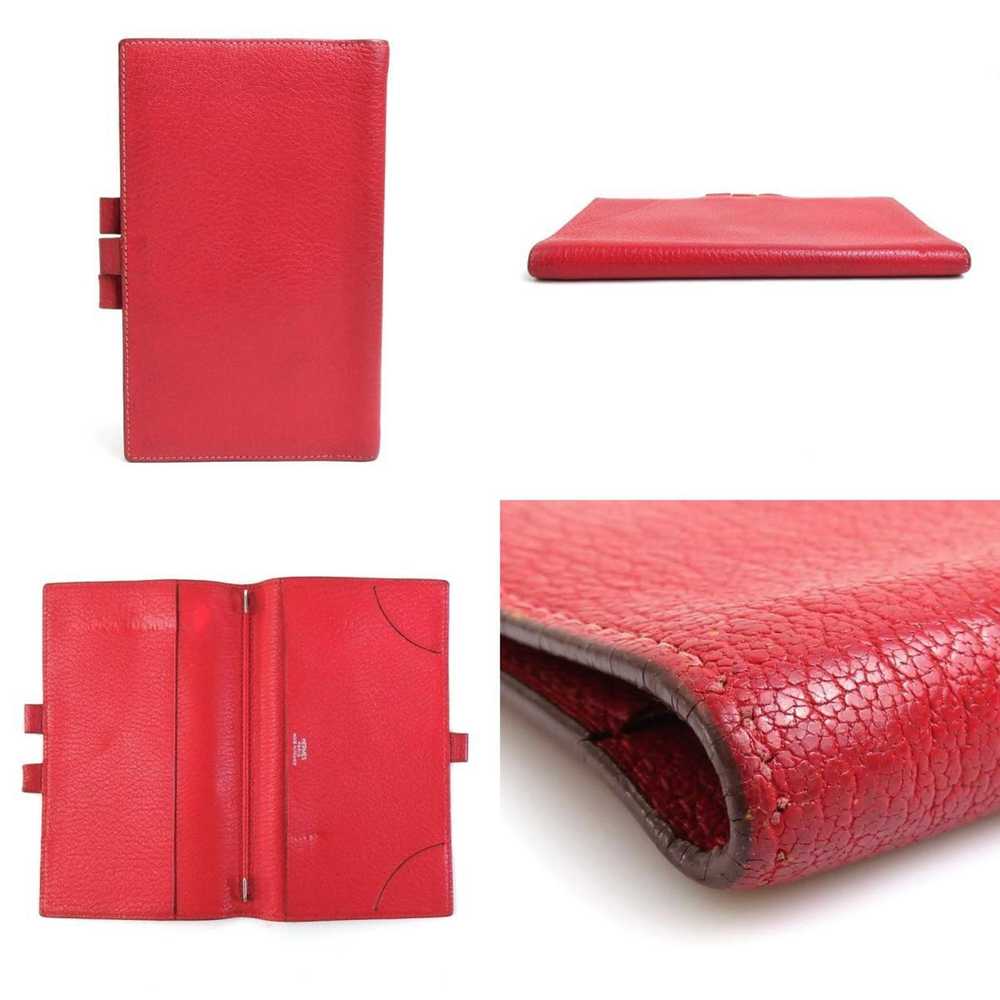 Hermes Hermes Notebook Cover Leather Red Unisex - image 3