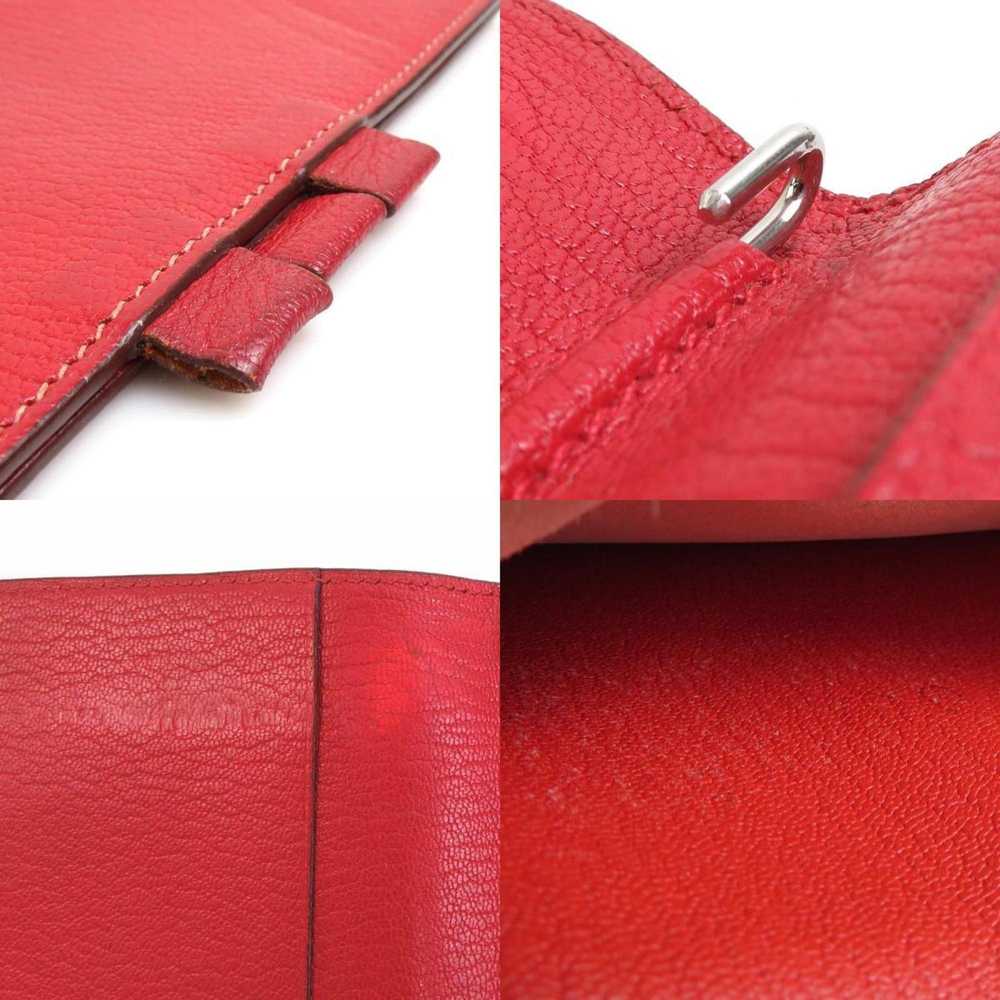 Hermes Hermes Notebook Cover Leather Red Unisex - image 4