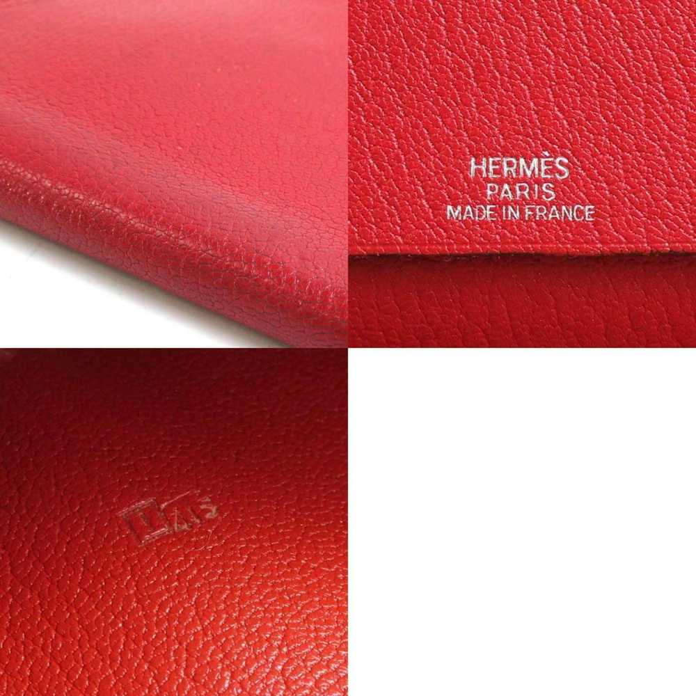 Hermes Hermes Notebook Cover Leather Red Unisex - image 5